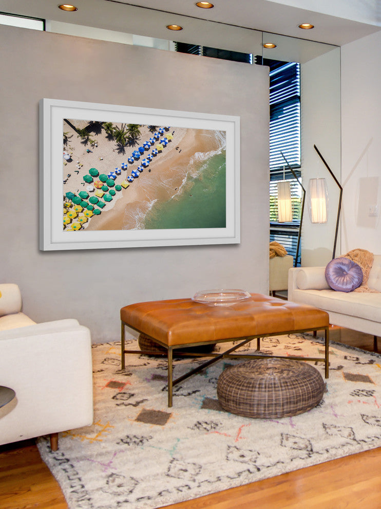 "Beach Umbrellas" Framed Painting Print