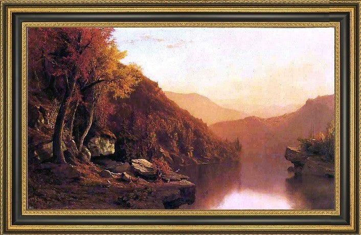 Jervis McEntee Shawanagunk Mountains Autumn Framed Premium Canvas Print, 16"x24"