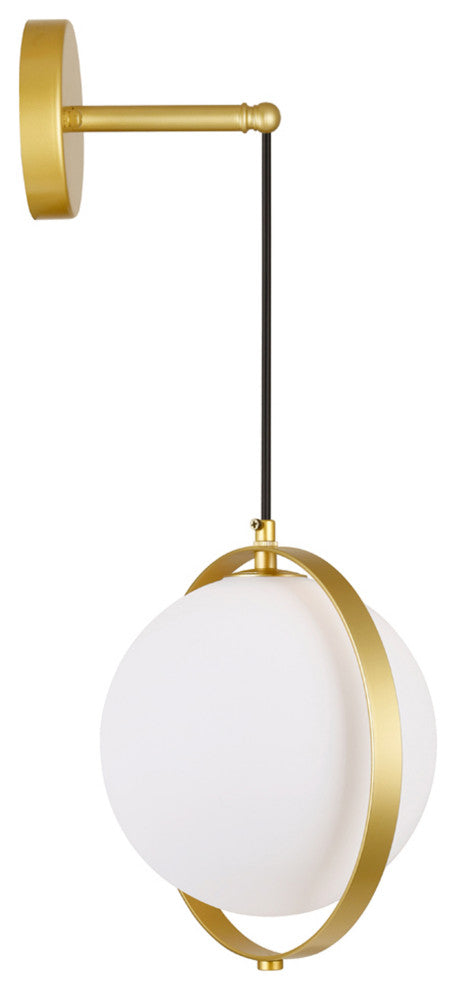 Da Vinci 1 Light Wall Light With Brass Finish