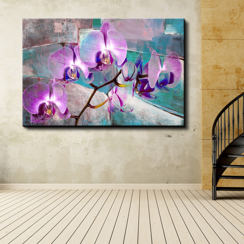Ready2Hangart 'Painted Petals XIX' Canvas Wall Art, Purple, 40"x30"