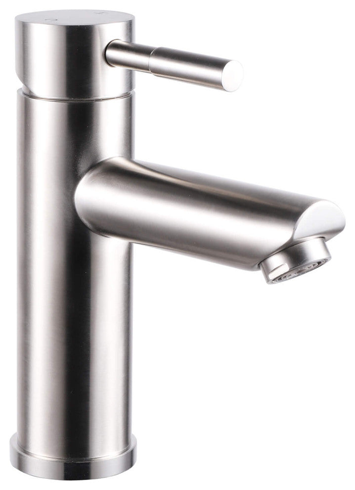 Single Hole One Hand Handle Bathroom Faucet In Brushed Nickel