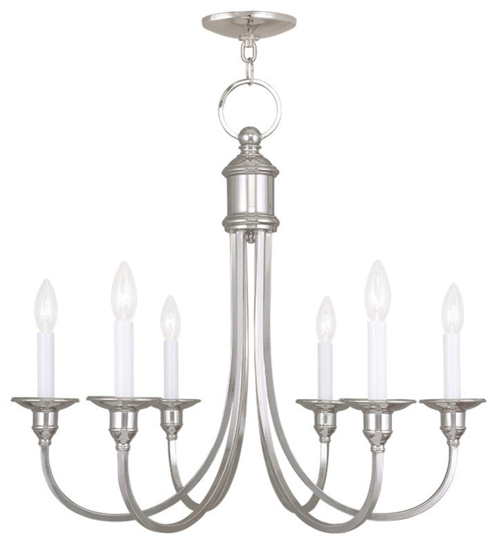 Cranford Chandelier, Polished Nickel