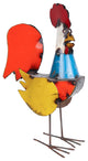 Recycled Metal Farmhouse-Garden Decor-Rooster, Multi-Colored, Large