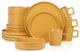 Stone Lain Cleo Stoneware 16 Piece Dinnerware Set, Yellow