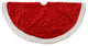 48" Red Quilted Velvet Faux Fur Bordered Tree Skirt
