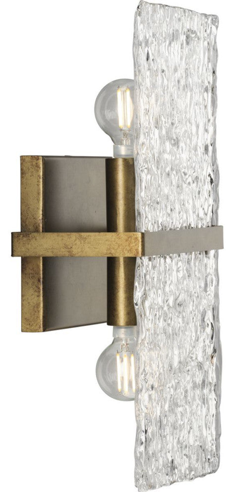 Chevall Collection 2-Light Modern Organic Wall Sconce, Gold Ombre