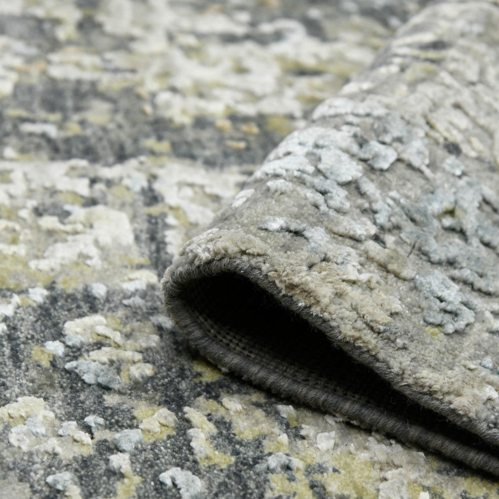 Mystique Linden Area Rug, Gray and Beige, 8' x 10', Abstract