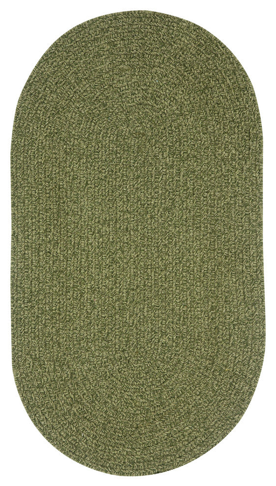 Capel Manteo Deep Green 0050_200 Braided Rugs - 27" X 9' Runner Runner