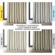 Extra Wide Blackout Velvet Curtain Single Panel, Cool Beige, 100"x108"