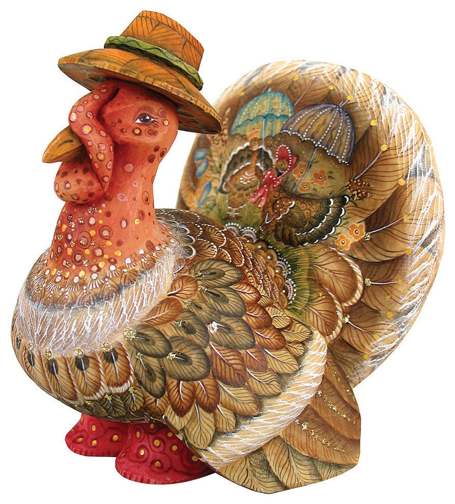 Hand Painted Tom The Turkey Figurine