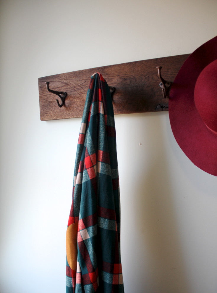 Reclaimed Barn Wood Coat Rack Rustic Hooks