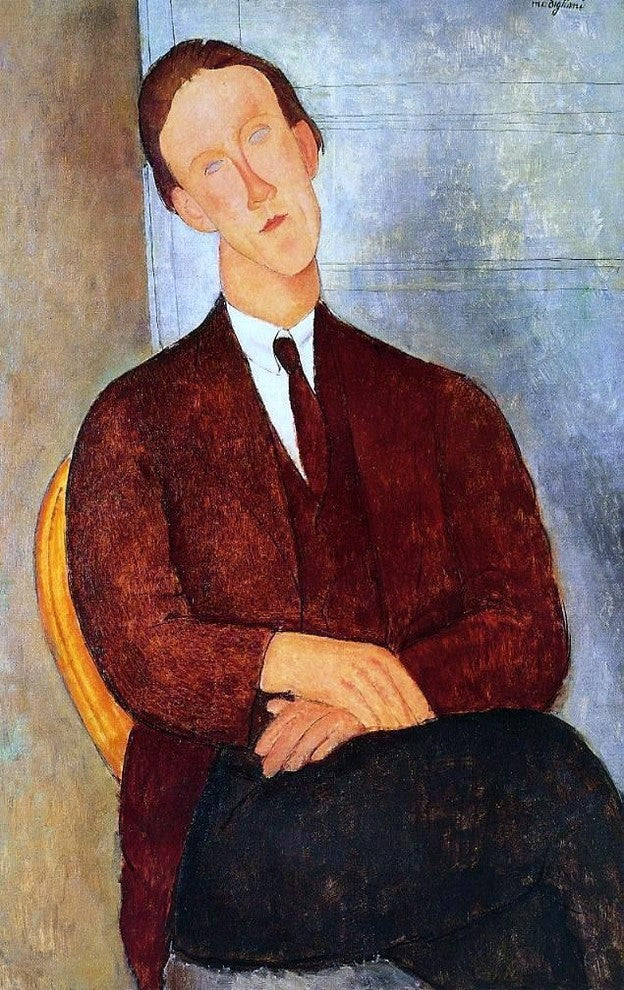 Amedeo Modigliani Portrait of Morgan Russell - 18" x 27" Premium Canvas Print