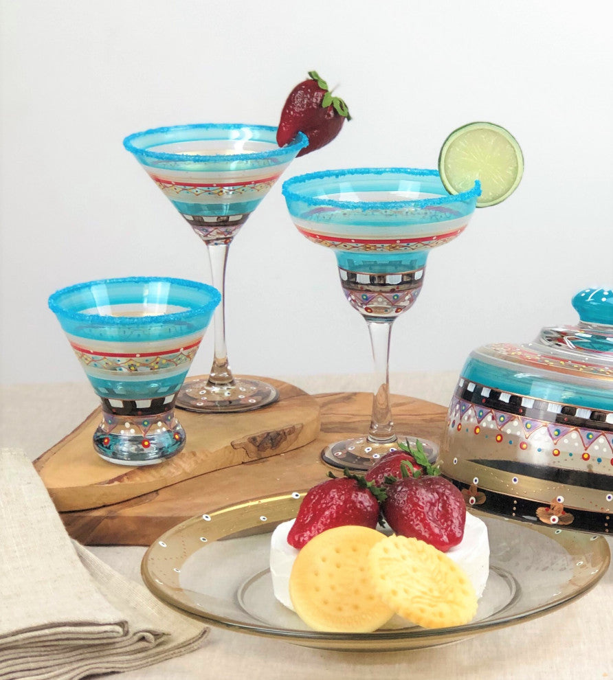 Mosaic Carnival Cosmos Glasses, Set of 2