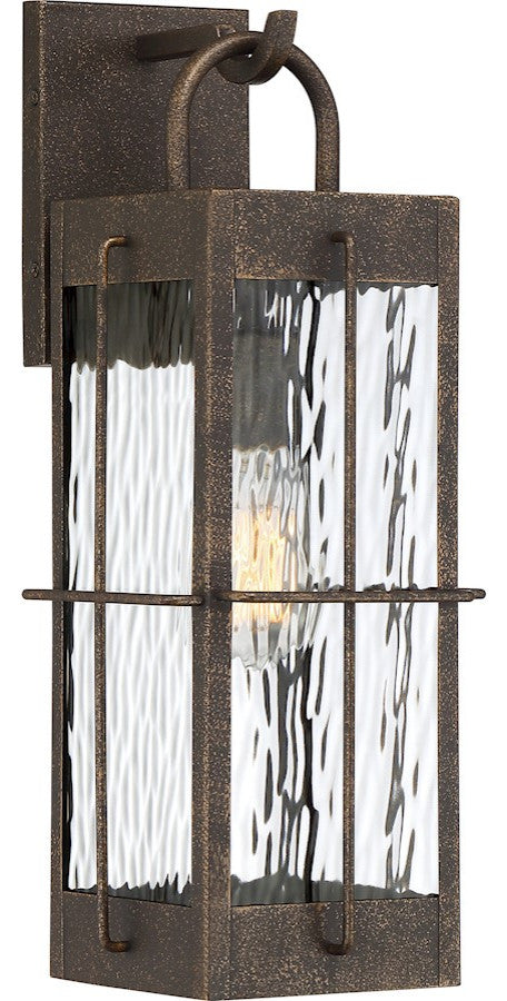 Quoizel WAR8407GZ One Light Outdoor Wall Lantern, Gilded Bronze Finish