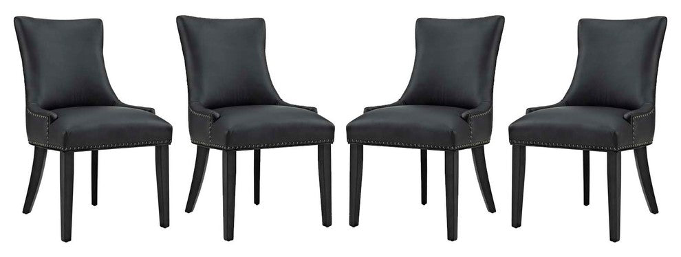 Marquis Dining Chair Faux Leather Set of 4 by Modway