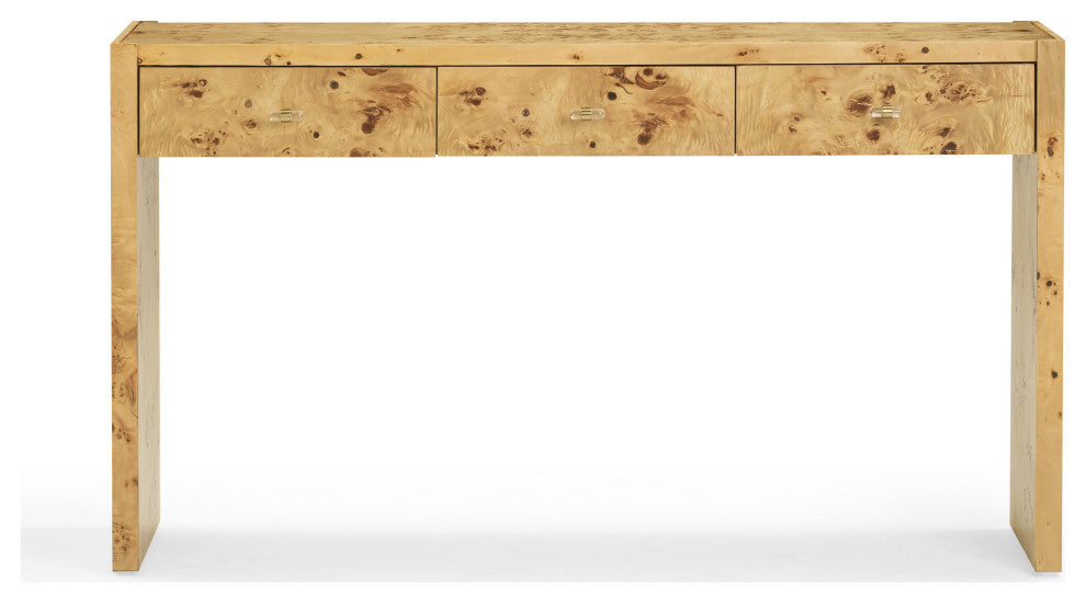 Brandyss Burl Console Table, Natural Burl