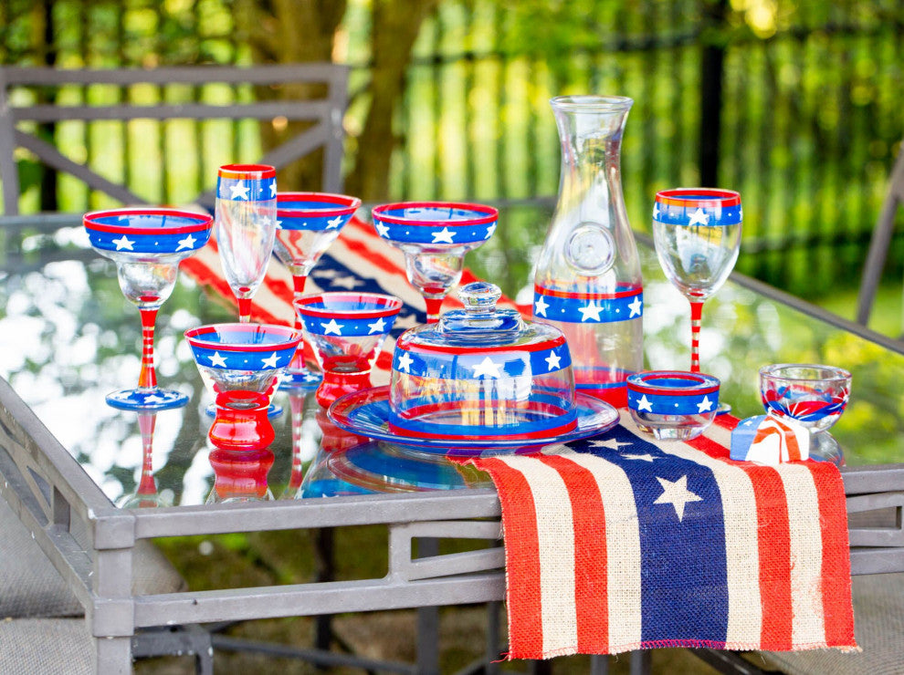 Stars and Stripes Champagne Flute Patriotic Collection, Set of 2