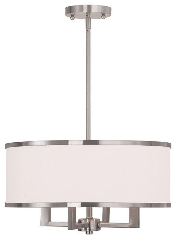 Park Ridge Chandelier, Brushed Nickel