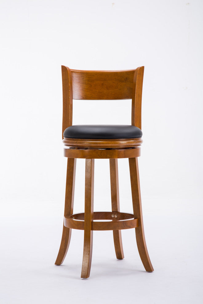Palmetto Swivel Bar Stool, 29", Fruitwood