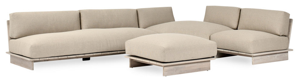Livia Outdoor Teak Modular Sectional
