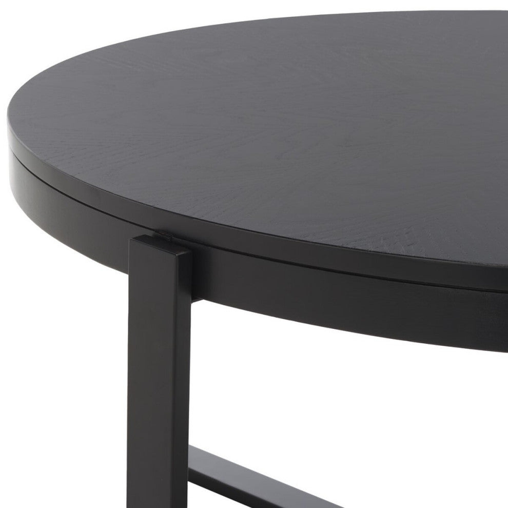 Safavieh Navya Round Coffee Table, Black