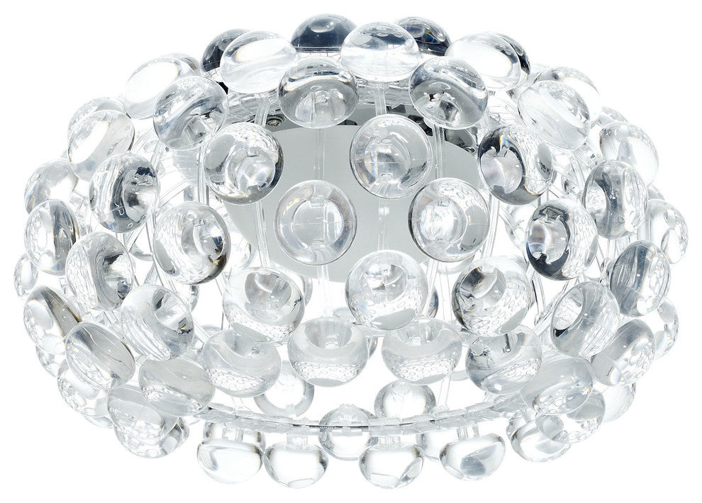 Modern Contemporary Living Dining Room 12" Ceiling Light Fixture Clear