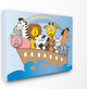 "Whimsical Noah's Arch With Rainbow" Stretched Canvas Wall Art