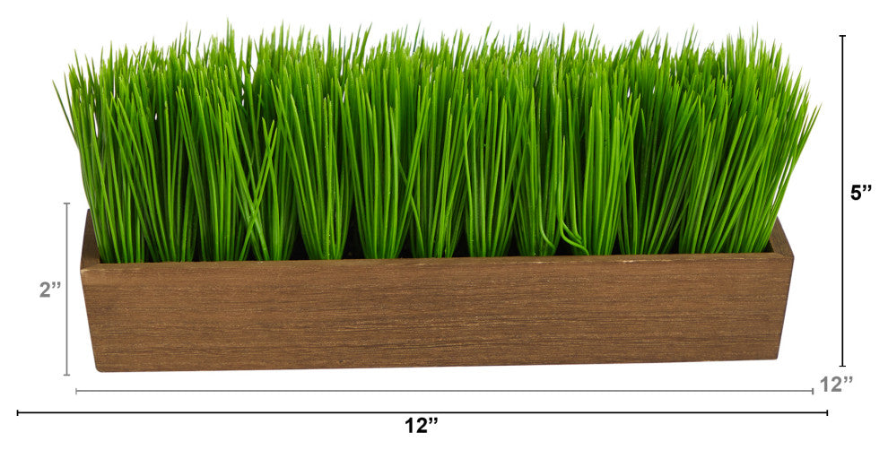 12" Grass Artificial Plant, Decorative Planter