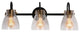 LNC Dawn Polished Gold Modern Crakled-Glass Wall Sconce, 3 Lights