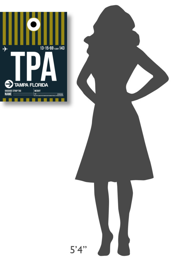 "TPA Tampa Luggage Tag 2" Fine Art Print