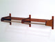 66" Oak Coat & Hat Rack, Mahogany