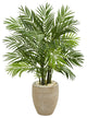 Nearly Natural 4' Areca Palm Artificial Tree in Sand Colored Planter
