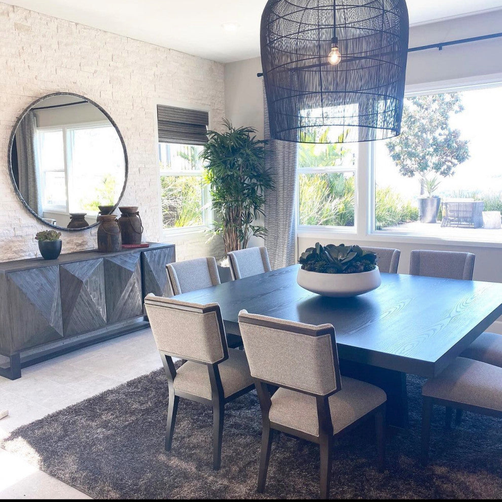 Perry Square Dining Table, Ebony Oak, 72"x72"