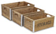 Eika Metal Accented Wooden Storage Crates, 3-Piece Set