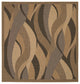 Couristan Recife Seagrass Indoor/Outdoor Area Rug, Natural/Black, 8'6" Square