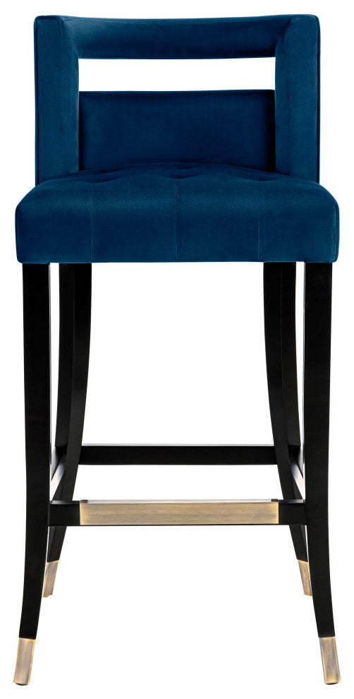 Hart Navy Velvet Counter Stool - Navy