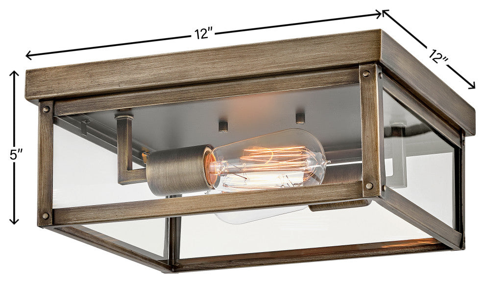 Hinkley Beckham Small Flush Mount, Burnished Bronze