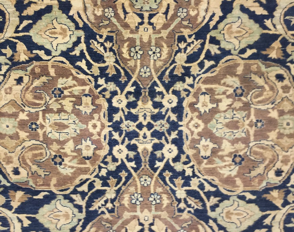 Faded Peshawar Britney Blue/Gold Rug, 9'2x11'6