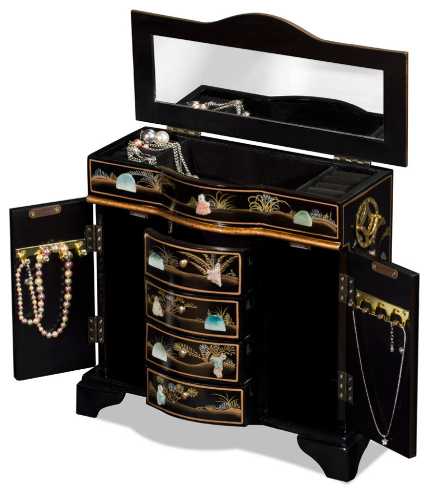 Mother of Pearl Motif Jewelry Cabinet