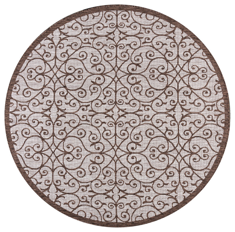 Madrid Vintage Filigree Textured Weave Indoor/Outdoor Area Rug