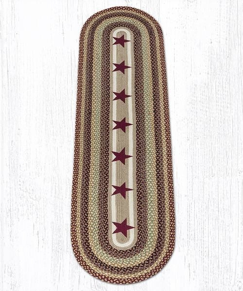 Burgundy Stars Oval Patch 2'x8'