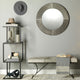 Cross Stitch Mirror, Gray Hide