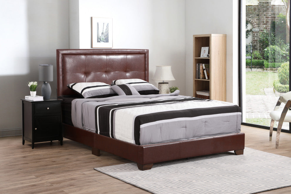 Bed, Brown, Full, Queen