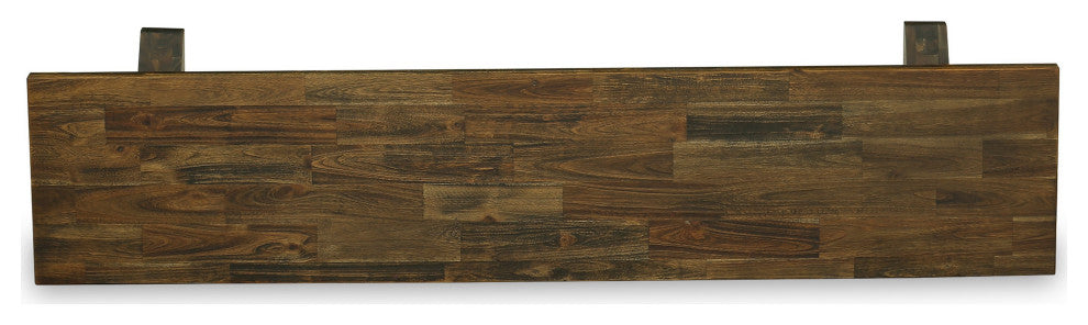 V-Style 15X72 In Dining Bench, Distressed Jacobean 418 Leg, Top Finish
