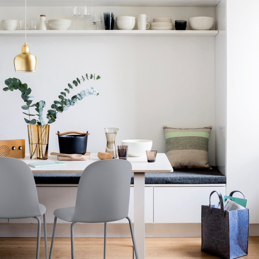 Set of 4 Stackable Modern Dining Stacking Chairs Plastic Metal Chrome Legs, Gray