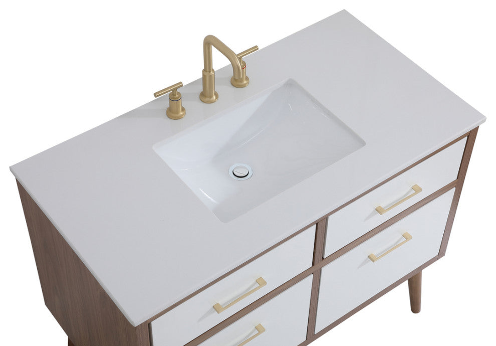 Home Living White 42" Bathroom Vanity