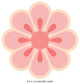 Flower Fabric Wall Decals, Set of 28 Flower Pattern Decals, Light Pink