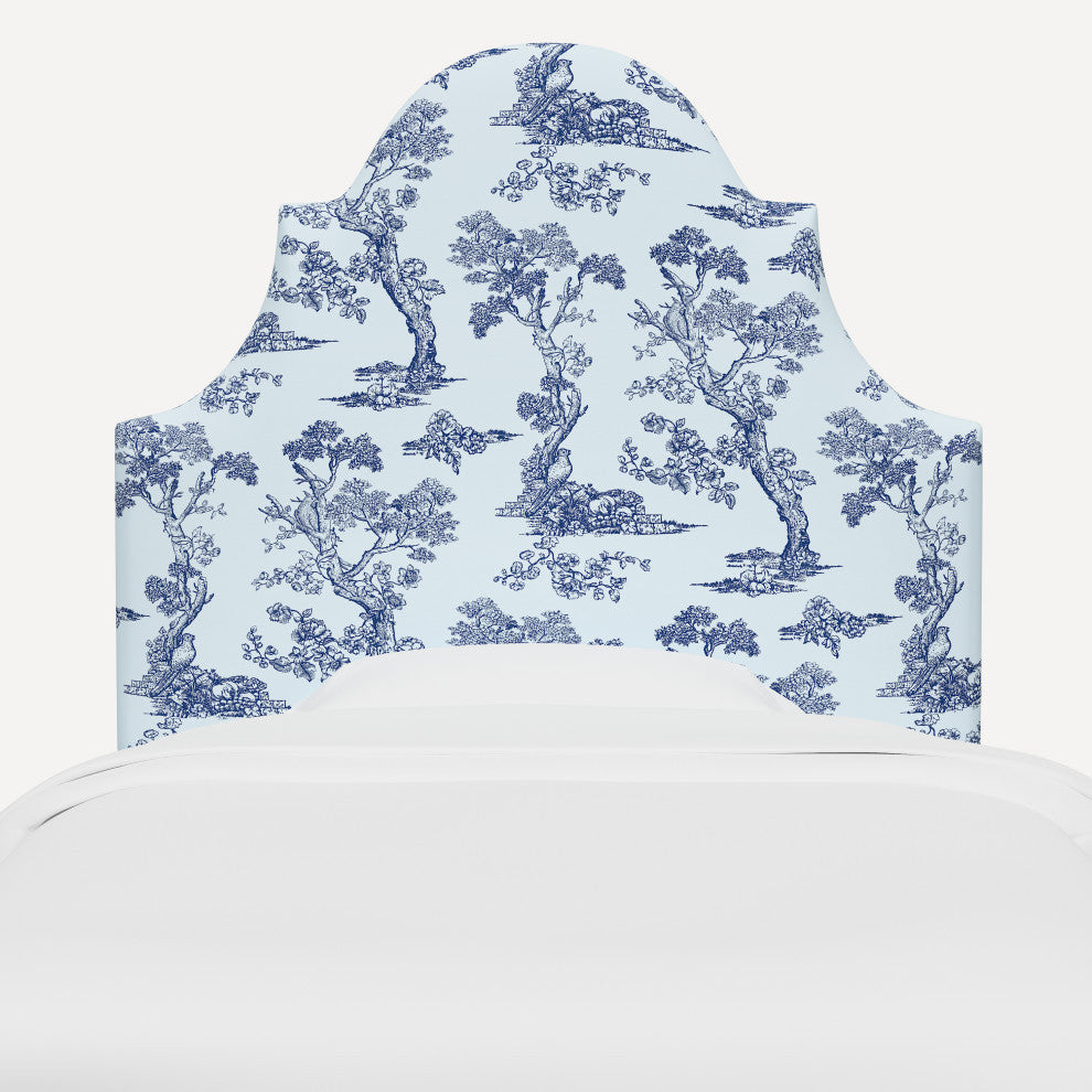 Red from Scalamandre Geneva Headboard, Toile, Full