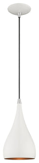 Livex Lighting Shiny White 1-Light Mini Pendant