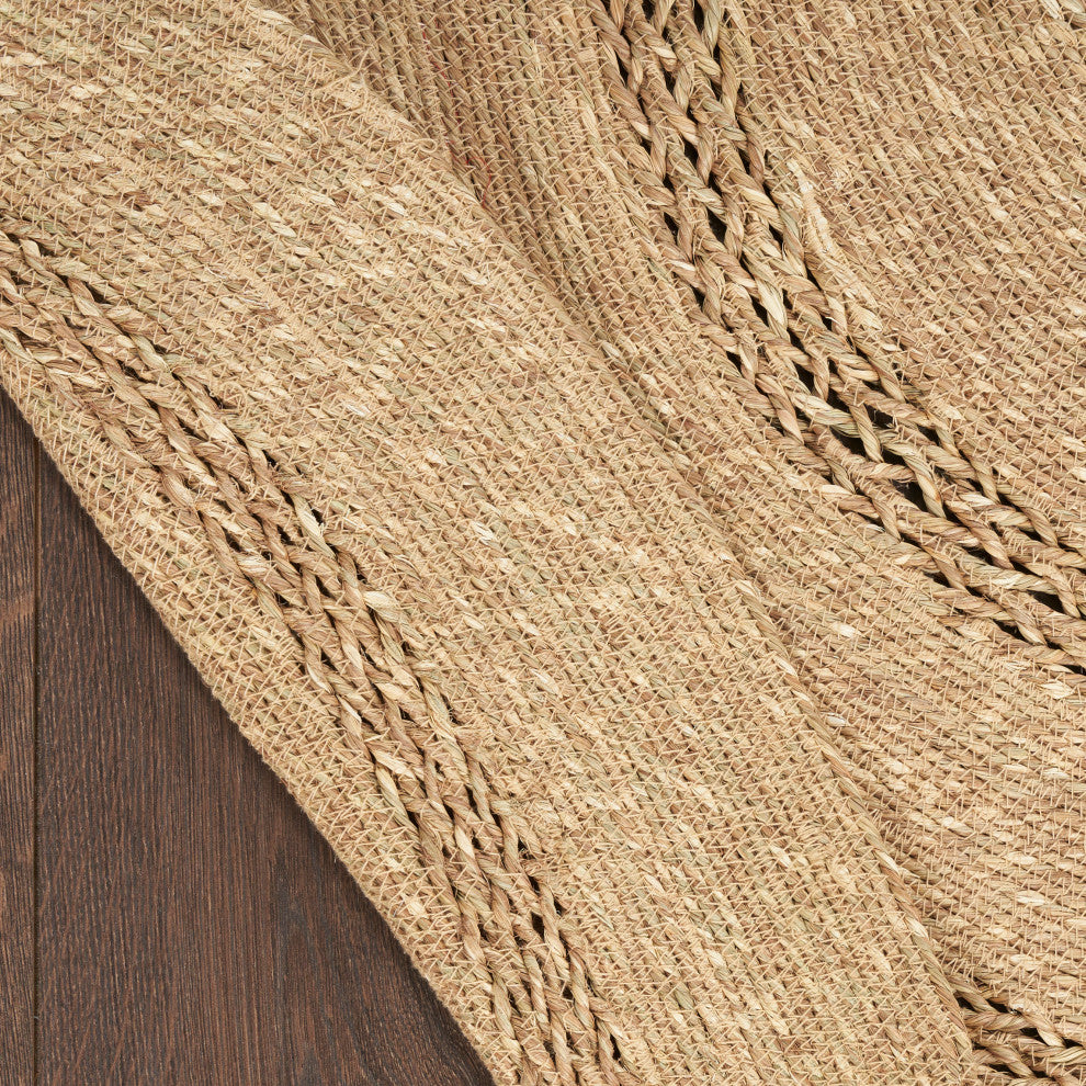 Nourison Natural Seagrass 3' x Round Natural Outdoor Rug